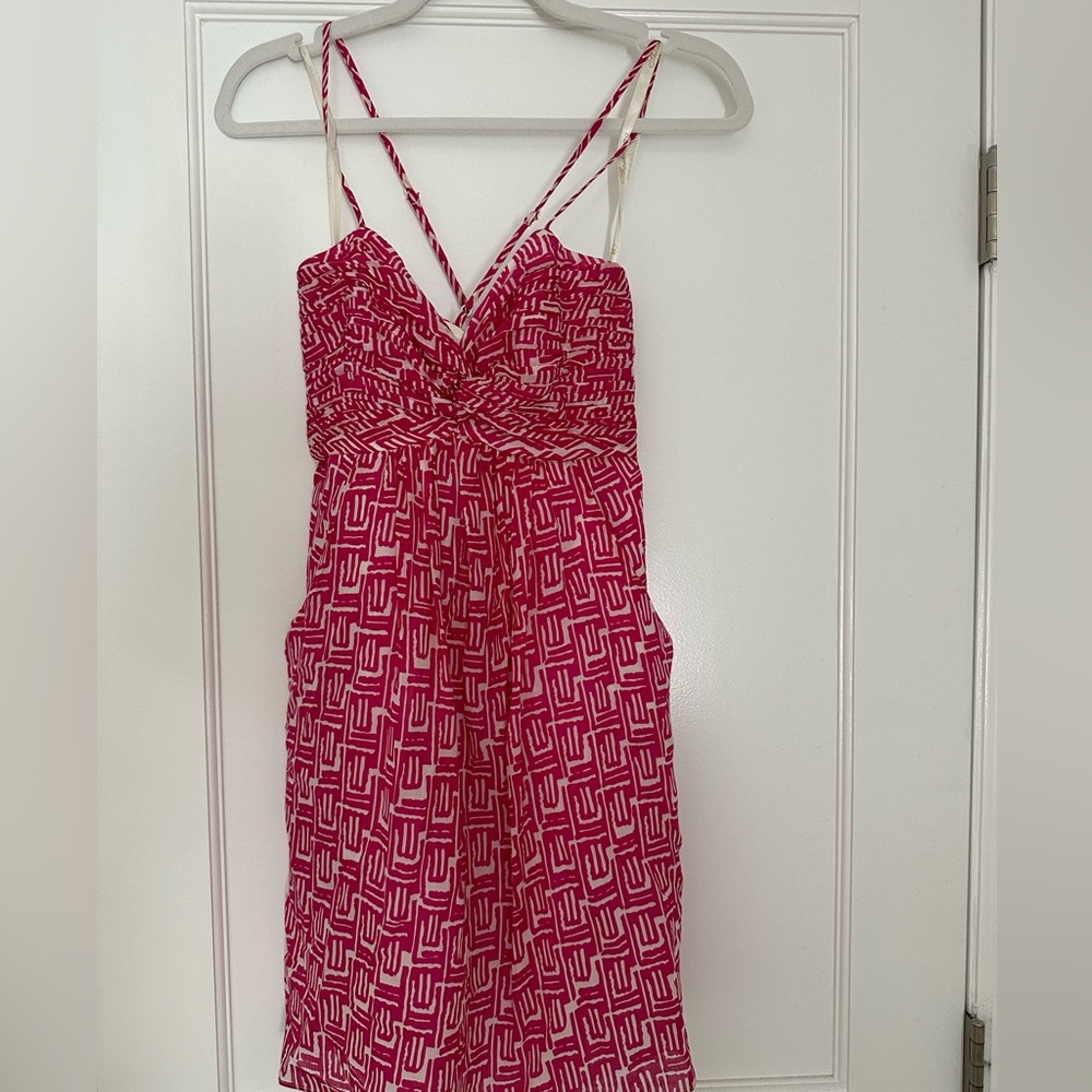 Pink & White Shoshanna mini dress